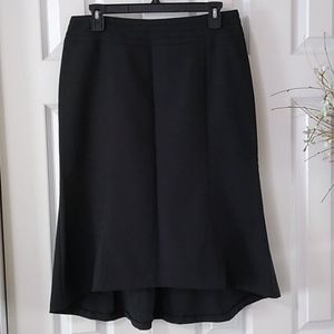 Exquisite high-low black skirt